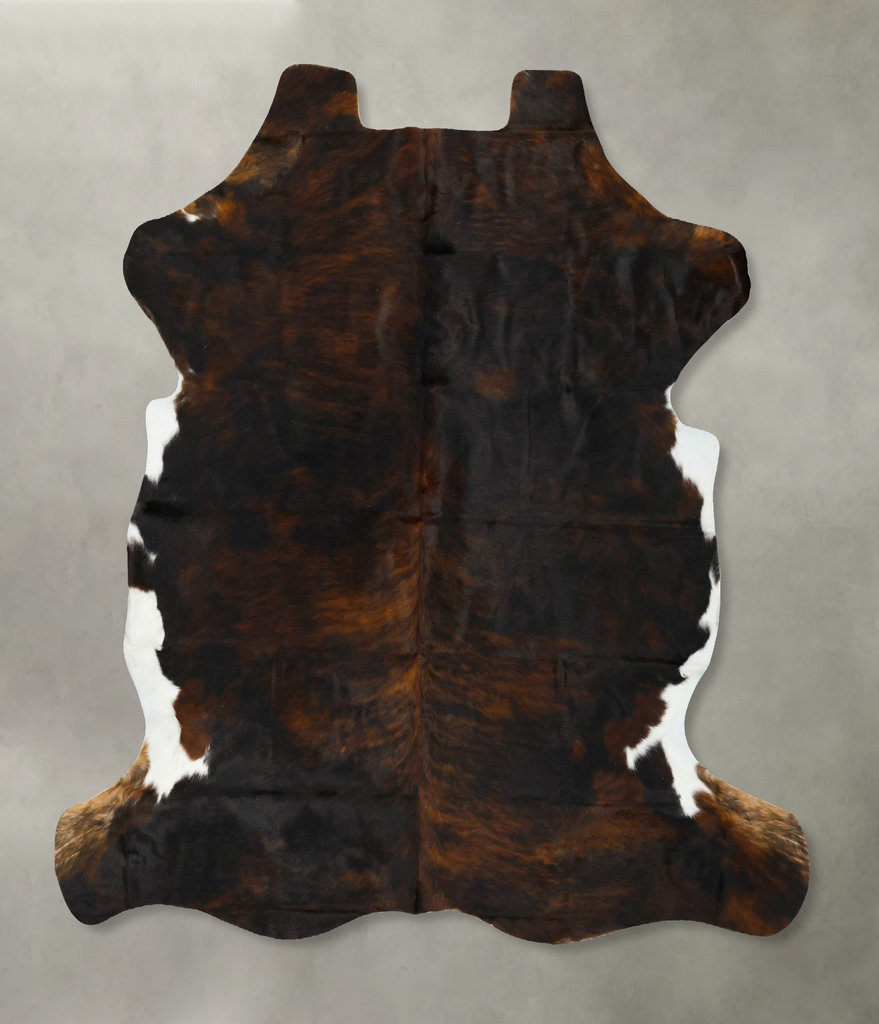 Dark Brindle X-Large European Cowhide Rug 7'3"H x 6'9"W #B23337 by Hudson Hides