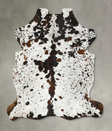 Tricolor XX-Large European Cowhide Rug 7'6"H x 6'8"W #B23338 by Hudson Hides