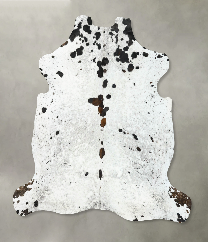 Salt and Pepper Black XX-Large European Cowhide Rug 7'7"H x 7'0"W #B23340 by Hudson Hides