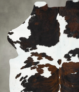 Tricolor XX-Large European Cowhide Rug 7'9"H x 6'8"W #B23355 by Hudson Hides