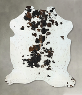 Tricolor XX-Large European Cowhide Rug 8'2"H x 7'2"W #B23356 by Hudson Hides