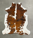 Tricolor X-Large European Cowhide Rug 7'11"H x 6'3"W #B23361 by Hudson Hides