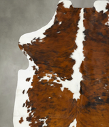Tricolor X-Large European Cowhide Rug 7'11"H x 6'3"W #B23361 by Hudson Hides