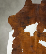 Tricolor XX-Large European Cowhide Rug 7'9"H x 6'11"W #B23370 by Hudson Hides