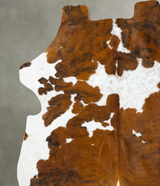 Tricolor XX-Large European Cowhide Rug 8'2"H x 7'4"W #B23372 by Hudson Hides