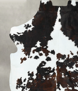 Tricolor XX-Large European Cowhide Rug 8'0"H x 7'0"W #B23375 by Hudson Hides