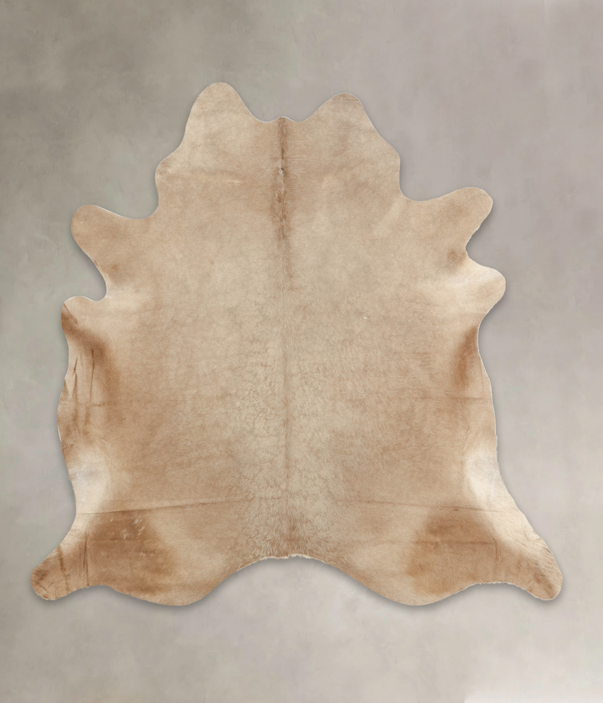 Champagne X-Large Brazilian Cowhide Rug 6'11"H x 6'11"W #B2338 by Hudson Hides