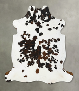 Tricolor XX-Large European Cowhide Rug 7'8"H x 7'2"W #B23380 by Hudson Hides