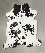 Tricolor XX-Large European Cowhide Rug 8'3"H x 7'3"W #B23382 by Hudson Hides