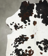 Tricolor XX-Large European Cowhide Rug 8'3"H x 7'3"W #B23382 by Hudson Hides