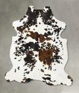 Tricolor XX-Large European Cowhide Rug 8'3"H x 6'11"W #B23392 by Hudson Hides
