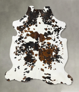 Tricolor XX-Large European Cowhide Rug 8'3"H x 6'11"W #B23392 by Hudson Hides