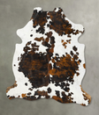 Tricolor XX-Large European Cowhide Rug 8'2"H x 6'11"W #B23406 by Hudson Hides