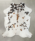 Tricolor XX-Large European Cowhide Rug 8'4"H x 6'11"W #B23408 by Hudson Hides