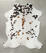 Tricolor XX-Large European Cowhide Rug 8'4"H x 6'11"W #B23408 by Hudson Hides