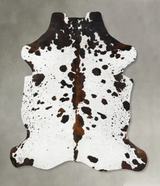 Tricolor XX-Large European Cowhide Rug 7'11"H x 6'8"W #B23415 by Hudson Hides