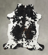 Tricolor XX-Large European Cowhide Rug 8'3"H x 7'1"W #B23418 by Hudson Hides