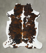 Tricolor X-Large European Cowhide Rug 7'6"H x 6'6"W #B23420 by Hudson Hides