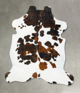 Tricolor XX-Large European Cowhide Rug 8'1"H x 7'0"W #B23421 by Hudson Hides