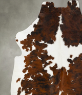 Tricolor XX-Large European Cowhide Rug 7'10"H x 7'0"W #B23424 by Hudson Hides