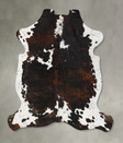 Tricolor XX-Large European Cowhide Rug 7'10"H x 7'0"W #B23426 by Hudson Hides