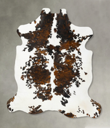 Tricolor XX-Large European Cowhide Rug 7'9"H x 7'2"W #B23427 by Hudson Hides
