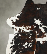 Tricolor X-Large European Cowhide Rug 8'1"H x 6'0"W #B23433 by Hudson Hides