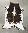 Tricolor XX-Large European Cowhide Rug 8'1"H x 6'10"W #B23435 by Hudson Hides