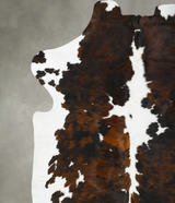 Tricolor XX-Large European Cowhide Rug 8'1"H x 6'10"W #B23435 by Hudson Hides