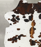 Tricolor X-Large European Cowhide Rug 7'10"H x 6'3"W #B23436 by Hudson Hides
