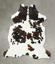 Tricolor XX-Large European Cowhide Rug 8'1"H x 7'2"W #B23437 by Hudson Hides