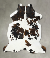 Tricolor XX-Large European Cowhide Rug 8'1"H x 7'2"W #B23437 by Hudson Hides