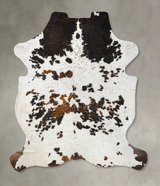 Tricolor XX-Large European Cowhide Rug 8'3"H x 6'9"W #B23463 by Hudson Hides