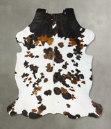 Tricolor XX-Large European Cowhide Rug 8'5"H x 7'6"W #B23464 by Hudson Hides
