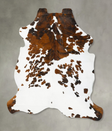 Tricolor XX-Large European Cowhide Rug 8'1"H x 7'1"W #B23465 by Hudson Hides