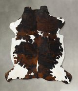 Tricolor XX-Large European Cowhide Rug 7'11"H x 7'3"W #B23470 by Hudson Hides