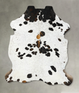 Tricolor X-Large European Cowhide Rug 7'7"H x 6'5"W #B23476 by Hudson Hides