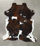 Tricolor XX-Large European Cowhide Rug 7'10"H x 6'8"W #B23478 by Hudson Hides
