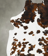 Tricolor XX-Large European Cowhide Rug 7'9"H x 6'8"W #B23483 by Hudson Hides