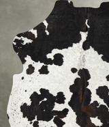 Tricolor XX-Large European Cowhide Rug 8'4"H x 7'1"W #B23494 by Hudson Hides