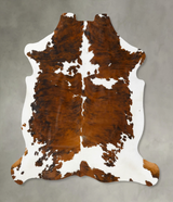 Tricolor XX-Large European Cowhide Rug 7'9"H x 7'0"W #B23496 by Hudson Hides