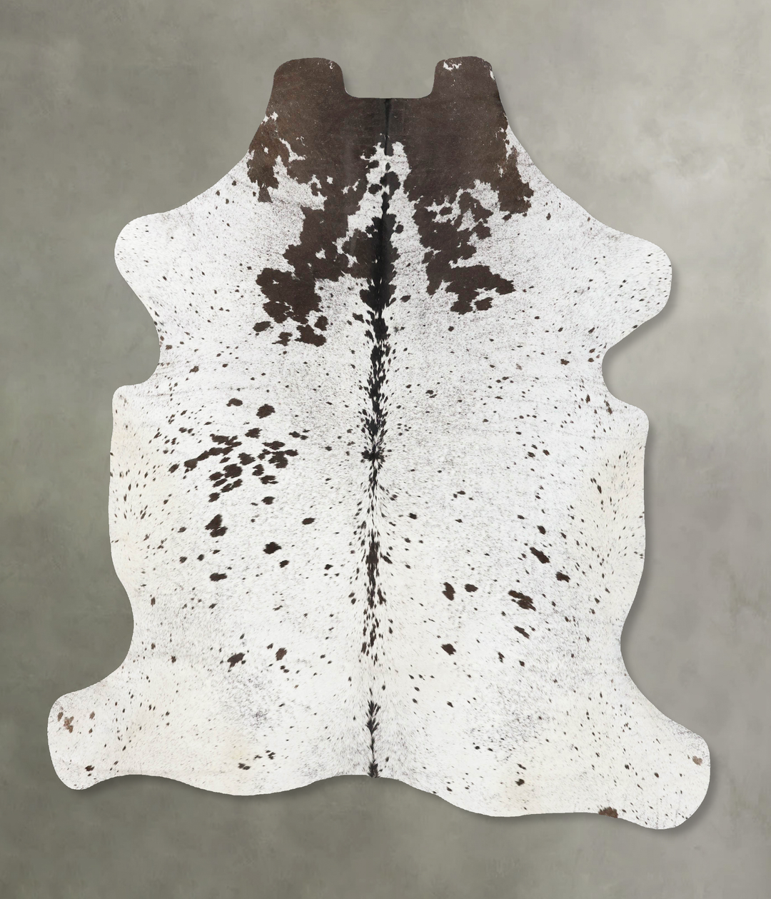 Salt and Pepper Brown X-Large European Cowhide Rug 7'5"H x 6'3"W #B235