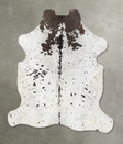 Salt and Pepper Brown X-Large European Cowhide Rug 7'5"H x 6'3"W #B23502 by Hudson Hides