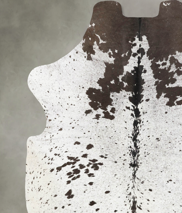 Salt and Pepper Brown X-Large European Cowhide Rug 7'5"H x 6'3"W #B23502 by Hudson Hides