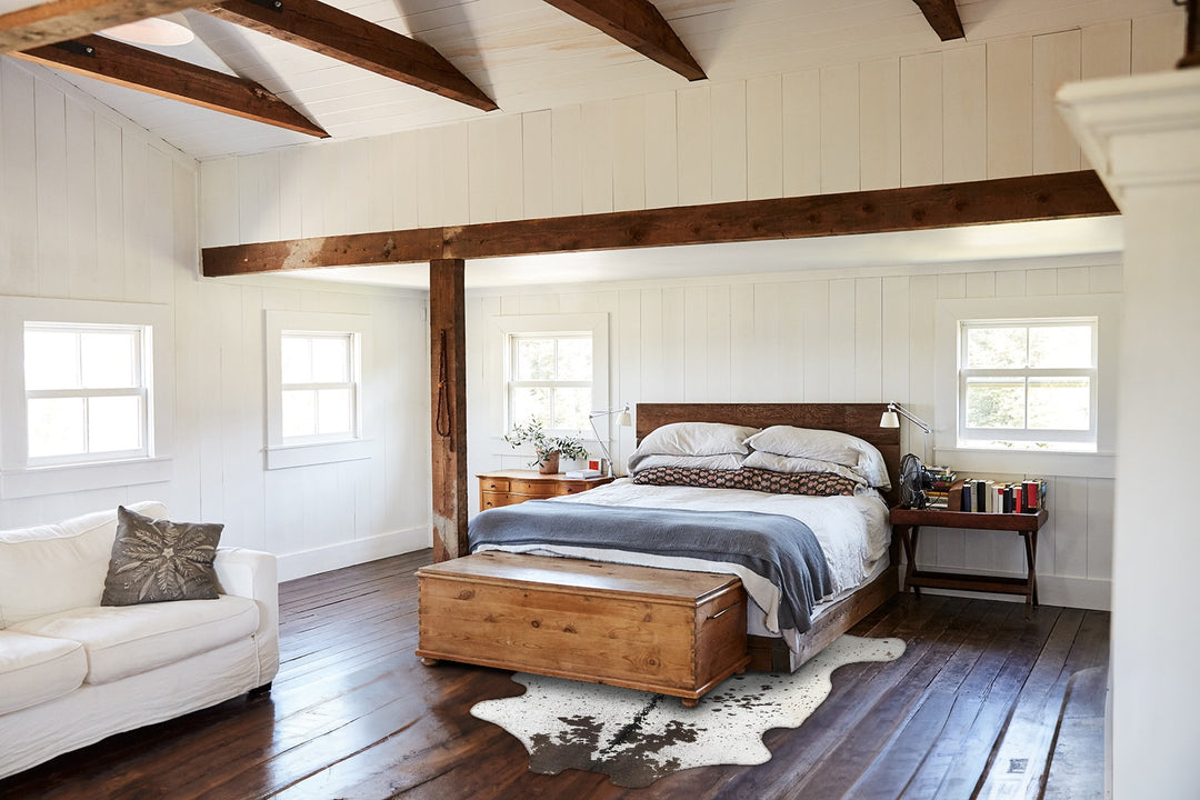 Salt and Pepper Brown X-Large European Cowhide Rug 7'5"H x 6'3"W #B235