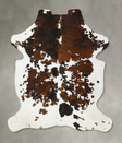 Tricolor X-Large European Cowhide Rug 7'6"H x 5'11"W #B23521 by Hudson Hides