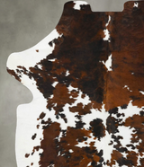 Tricolor X-Large European Cowhide Rug 7'6"H x 5'11"W #B23521 by Hudson Hides