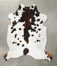 Chocolate and White XX-Large European Cowhide Rug 7'6"H x 7'0"W #B23522 by Hudson Hides