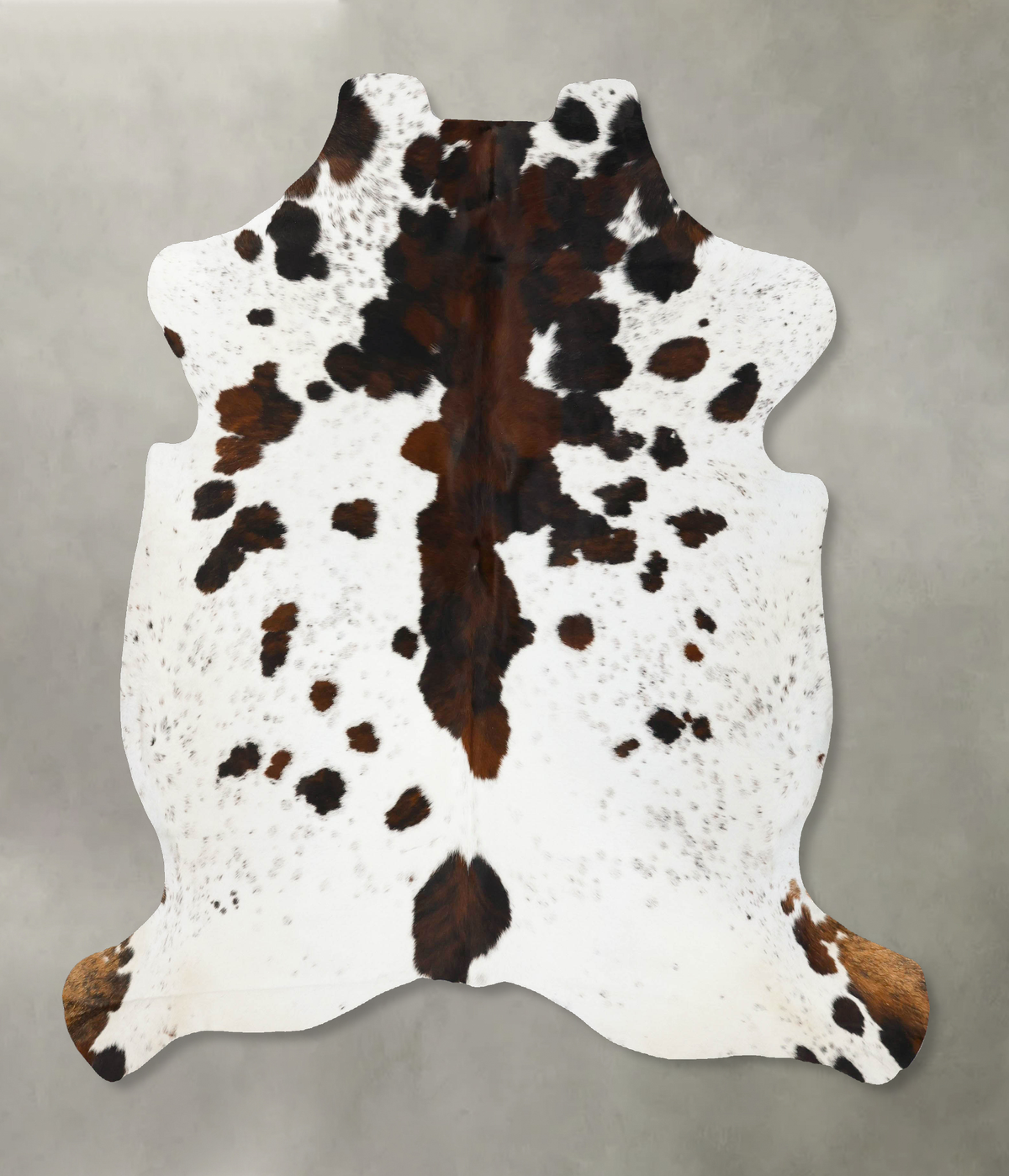 Chocolate and White Cowhide Rug #B23522