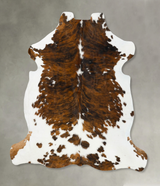 Tricolor XX-Large European Cowhide Rug 7'7"H x 7'2"W #B23529 by Hudson Hides